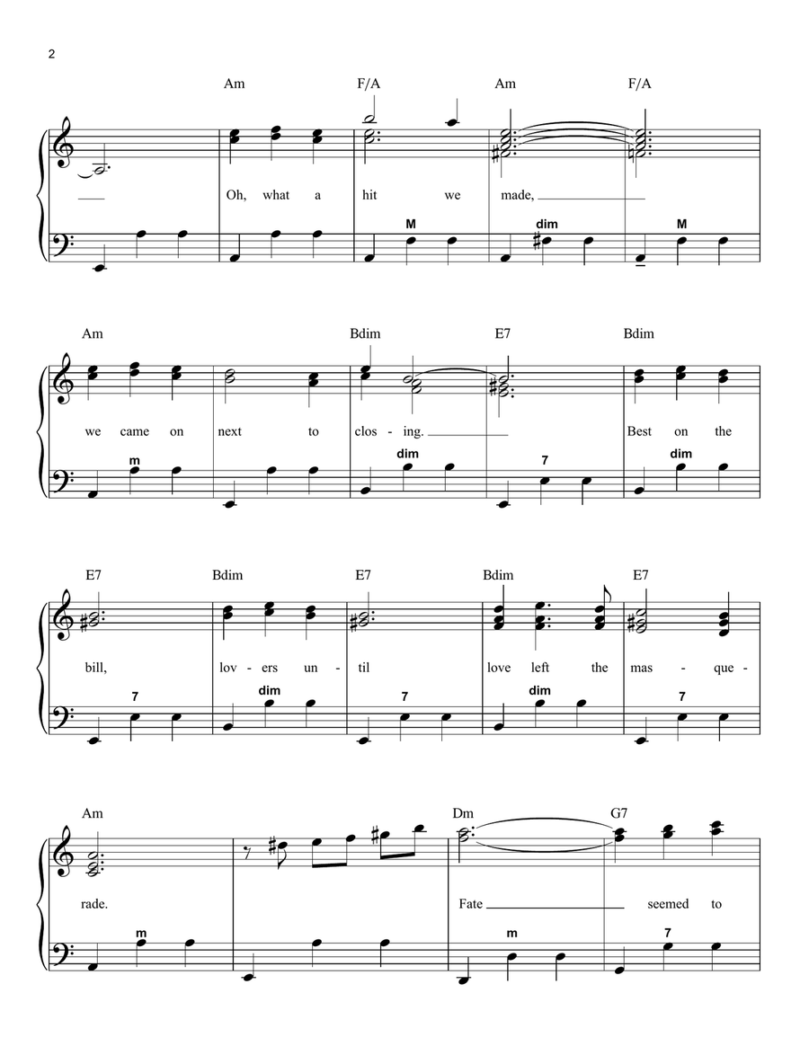 Charade Piano scores gallery preview page 2