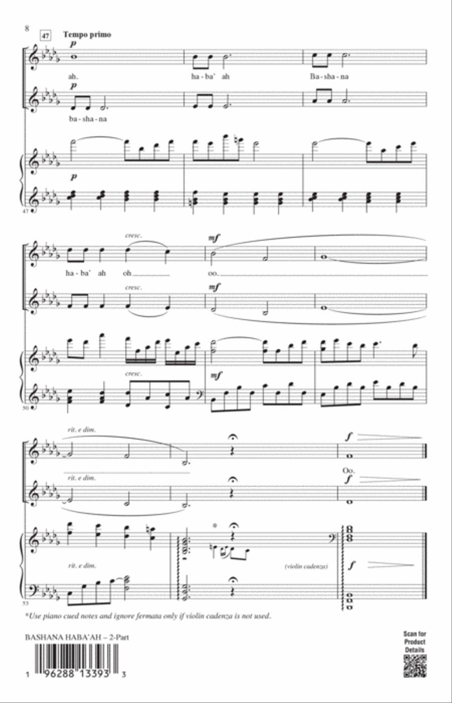 Bashana Haba'ah (arr. John Leavitt) 2-Part scores gallery preview page 6