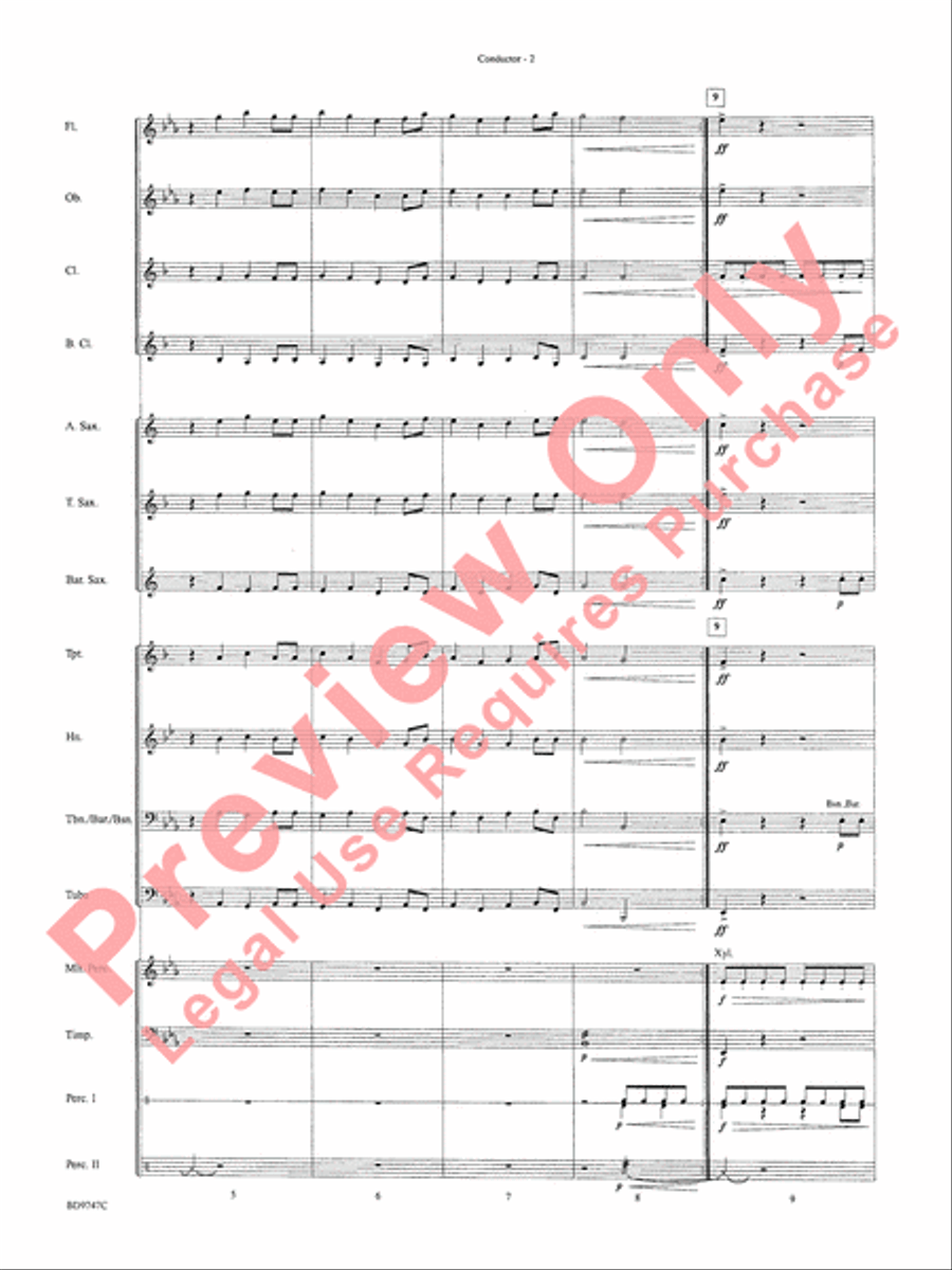 The Torch Burns Bright Concert Band scores gallery preview page 5