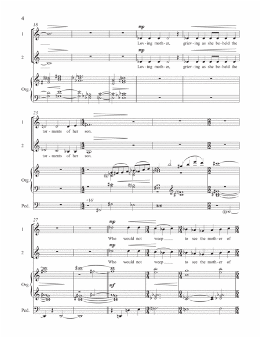Windows of Grace: 3. There Stood His Mother 2-Part scores gallery preview page 4