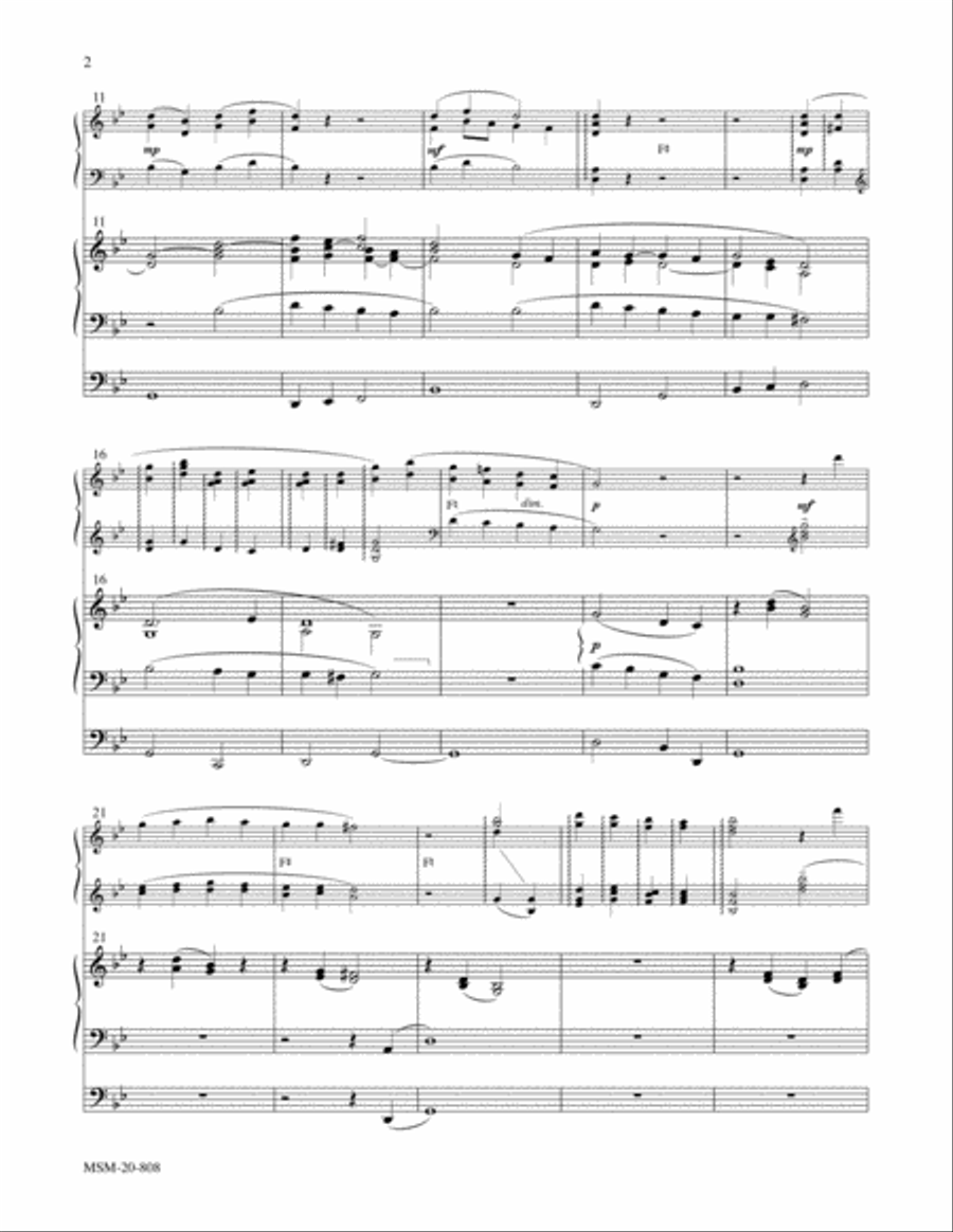 Windsor No. 2 from Hymns for Harp and Organ Harp scores gallery preview page 3