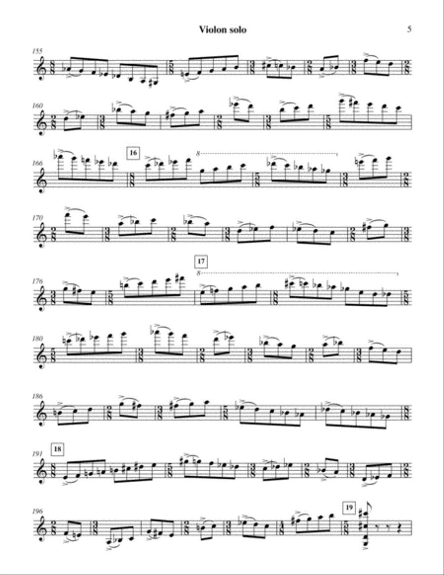 Concerto for violin (violin part) Orchestra scores gallery preview page 5