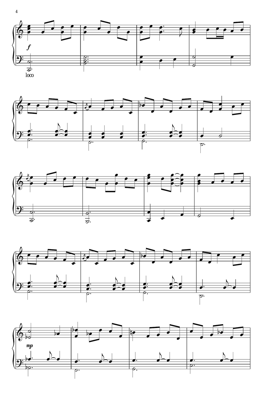 The Wandering Kind (Prelude) Piano Solo scores gallery preview page 4