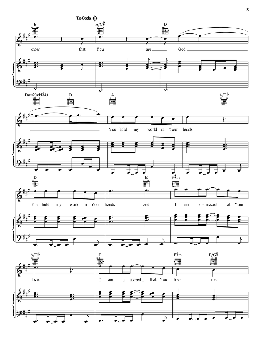 You Hold My World Acoustic Guitar scores gallery preview page 3