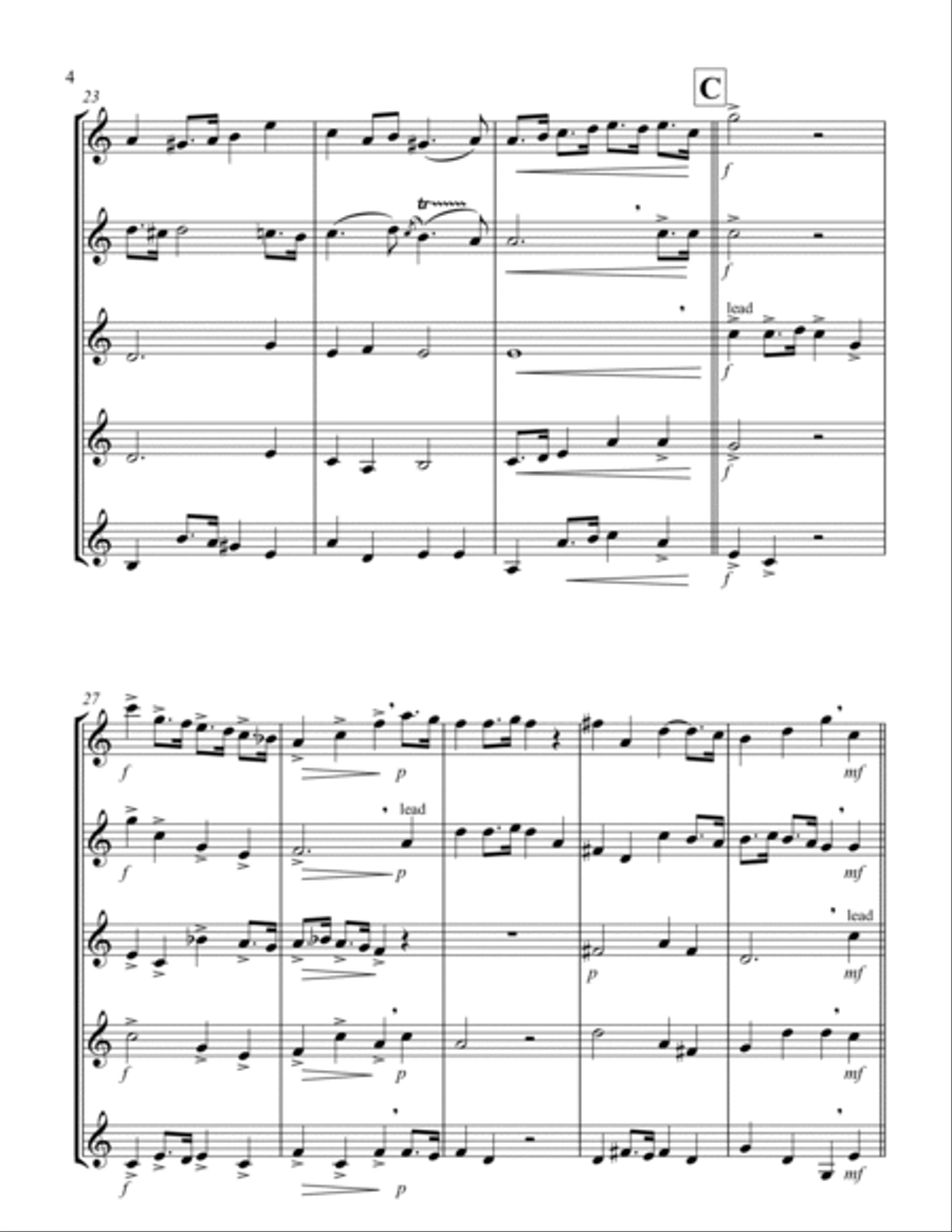 Heroic Music - A Suite of Twelve Marches (Complete) (Trumpet Quintet) Chamber Music scores gallery preview page 4