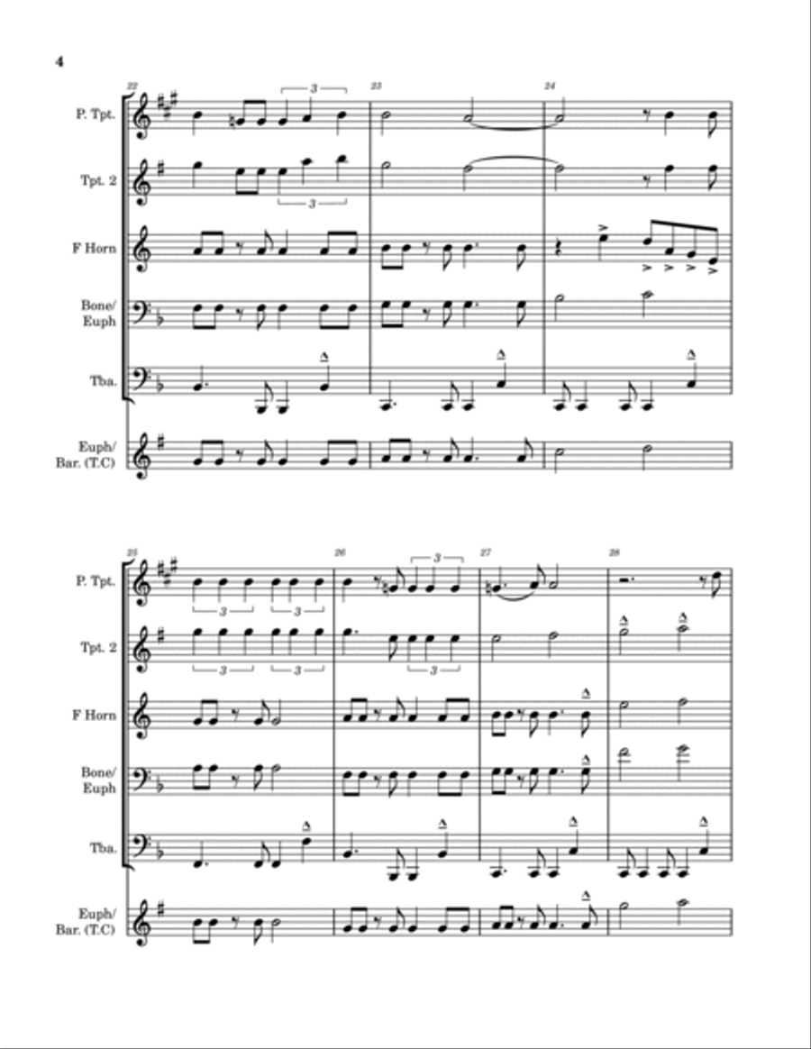 We Belong Brass Quintet scores gallery preview page 4