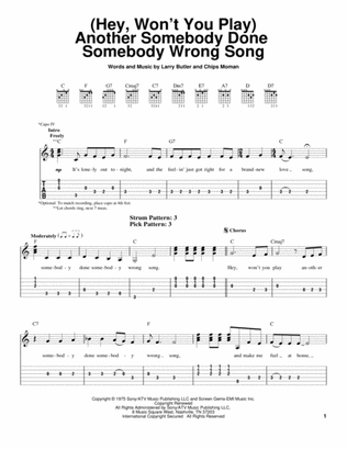 (Hey, Won't You Play) Another Somebody Done Somebody Wrong Song