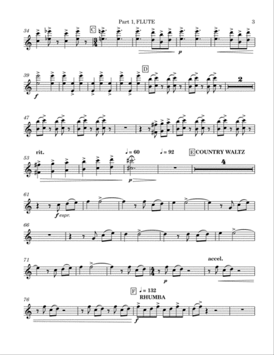 Made for You and Me: Inspired by Woody Guthrie - Part 1 - Flute Concert Band scores gallery preview page 3
