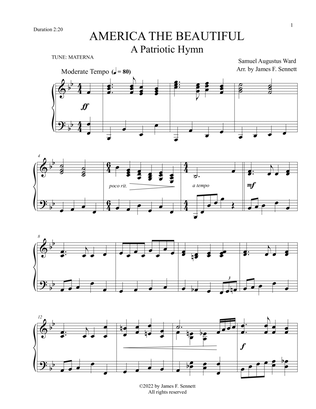 Book cover for America the Beautiful: A Patriotic Hymn