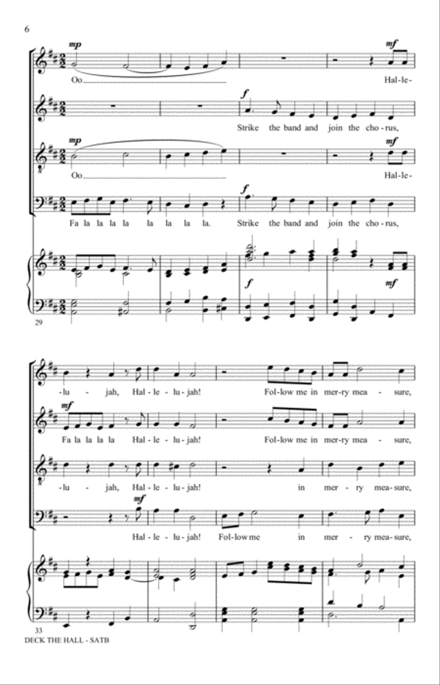Deck The Hall (arr. Philip Lawson) 4-Part scores gallery preview page 4