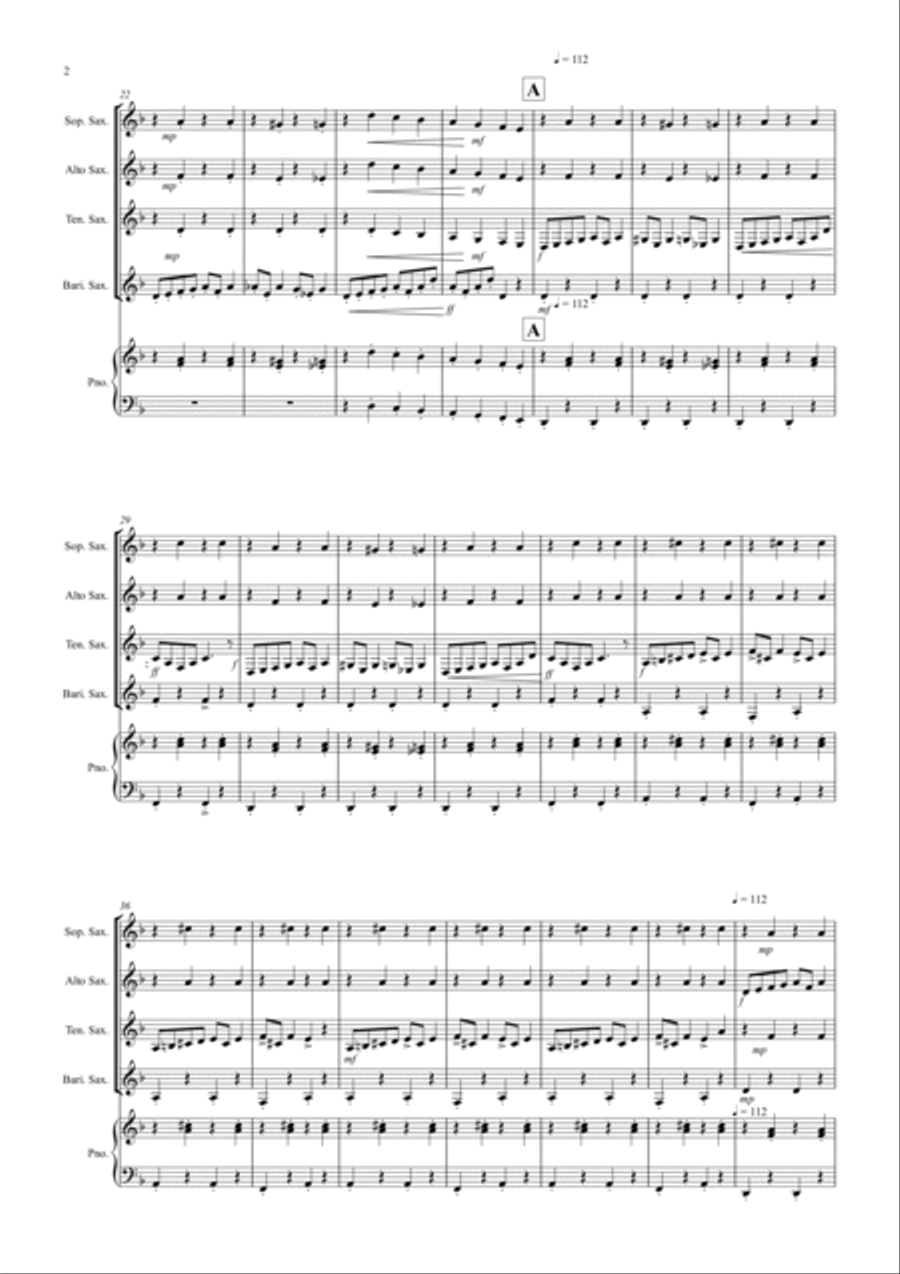 In the Hall of the Mountain King for Saxophone Quartet Saxophone Quartet scores gallery preview page 2