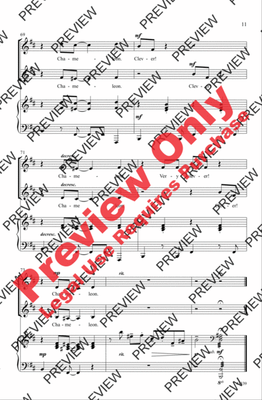 Clever Chameleon 2-Part scores gallery preview page 11