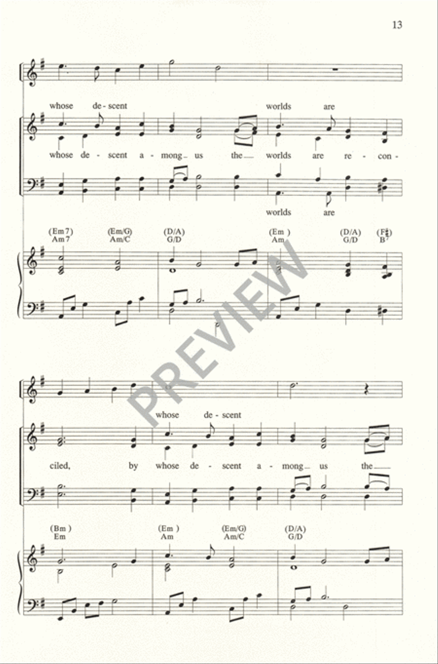 A Stable Lamp is Lighted 4-Part scores gallery preview page 14