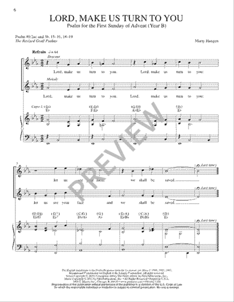 The Lyric Psalter, Year B Easy Piano scores gallery preview page 8