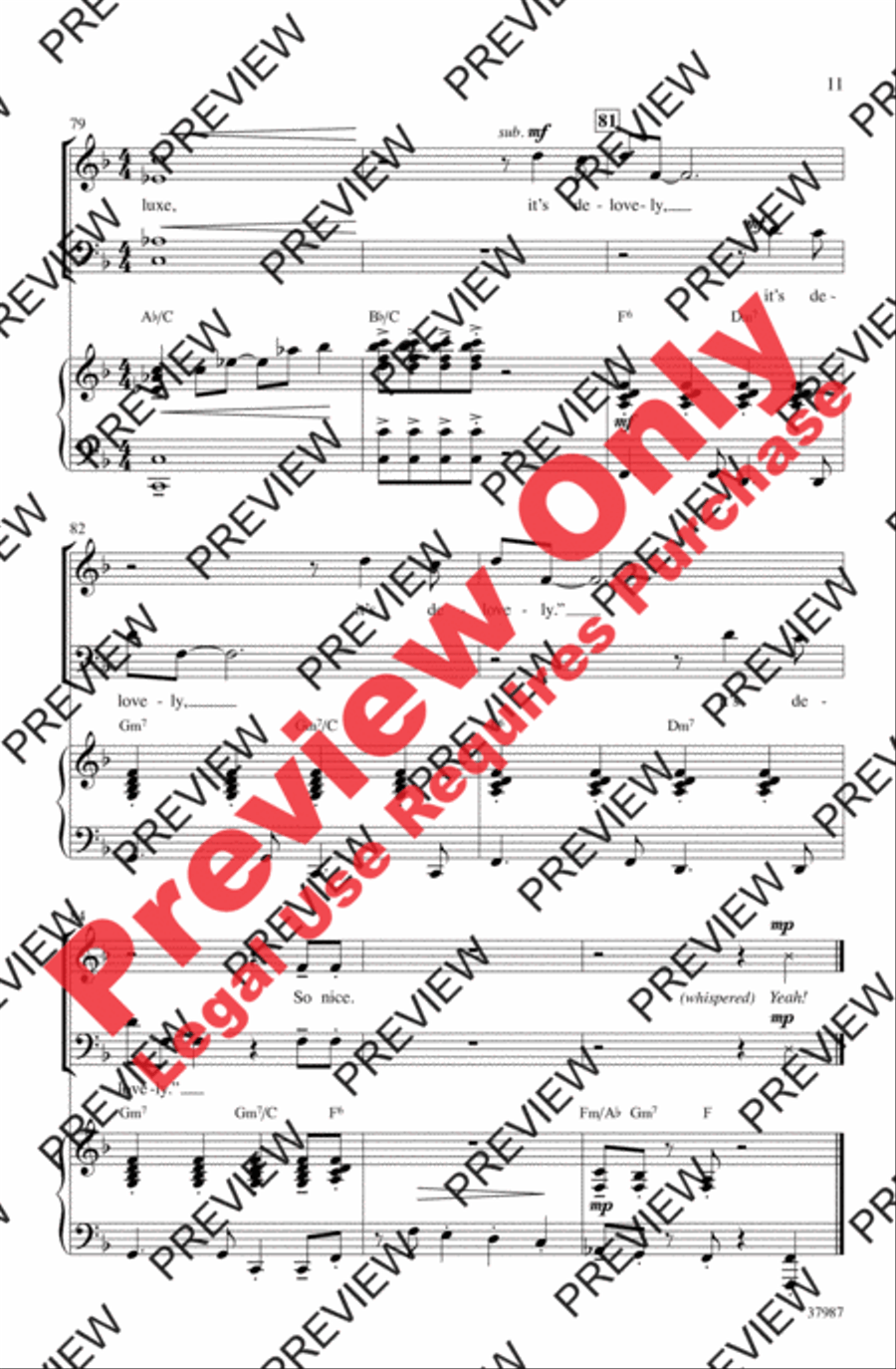 It's De-Lovely 4-Part scores gallery preview page 11