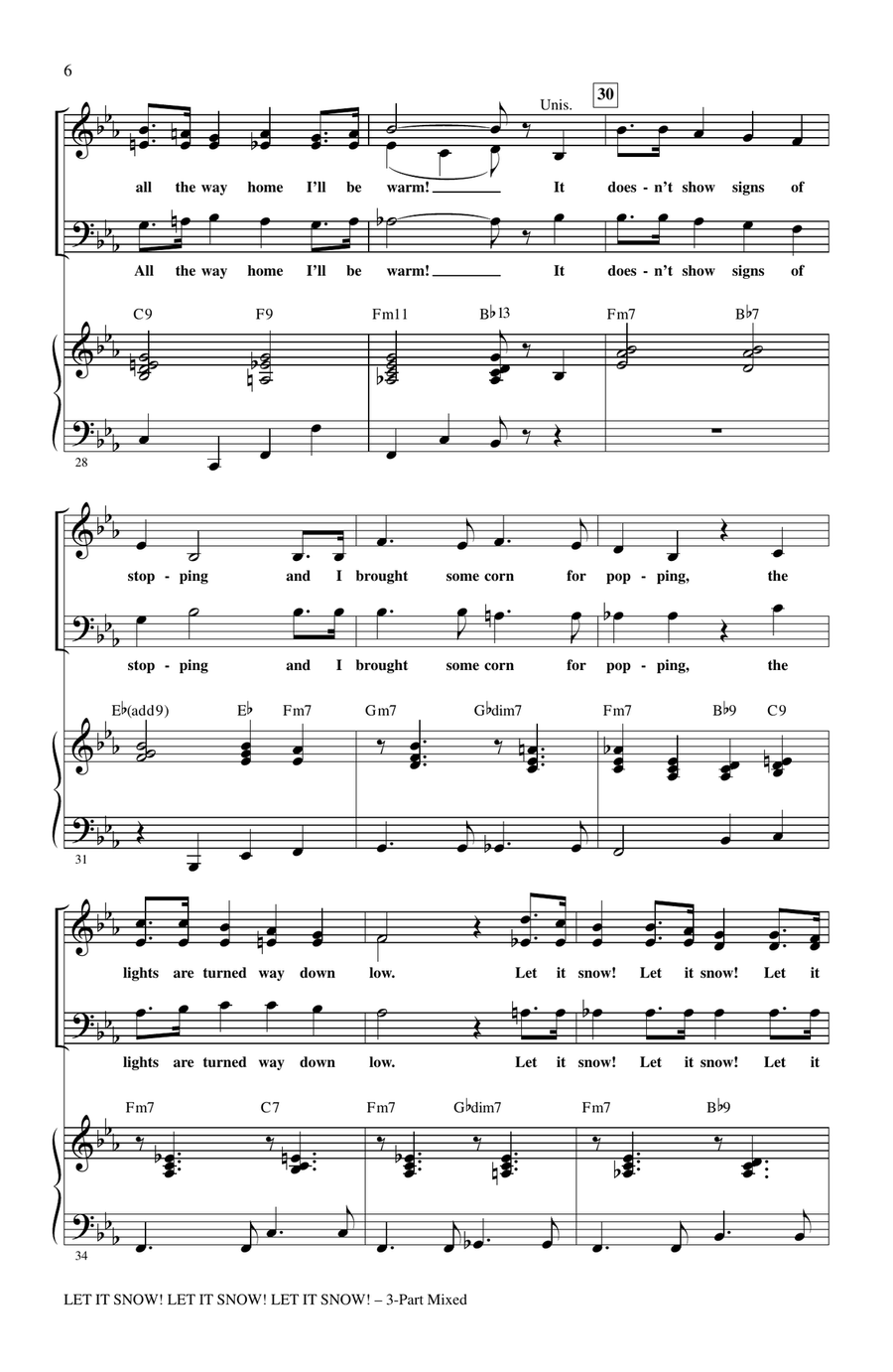 Let It Snow! Let It Snow! Let It Snow! 3-Part scores gallery preview page 4