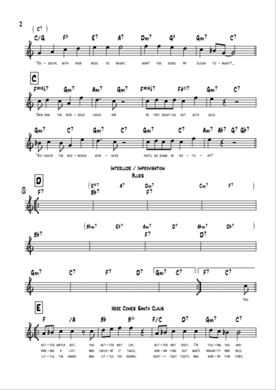 Rudolph The Red-nosed Reindeer Piano scores gallery preview page 2