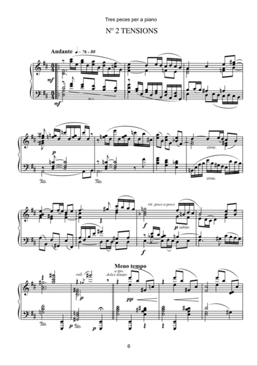 Tres peces per a piano (for Piano) Piano Solo scores gallery preview page 3