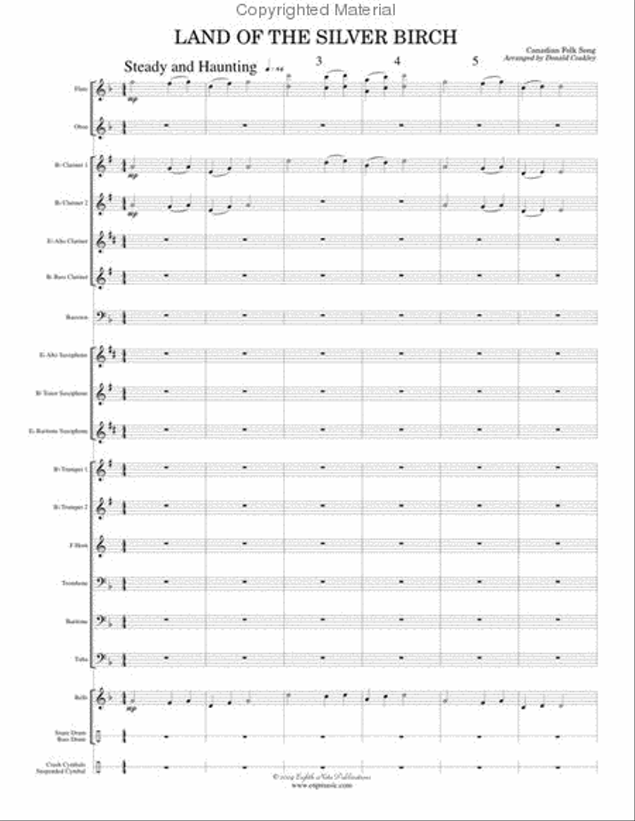 Land of the Silver Birch Concert Band scores gallery preview page 2