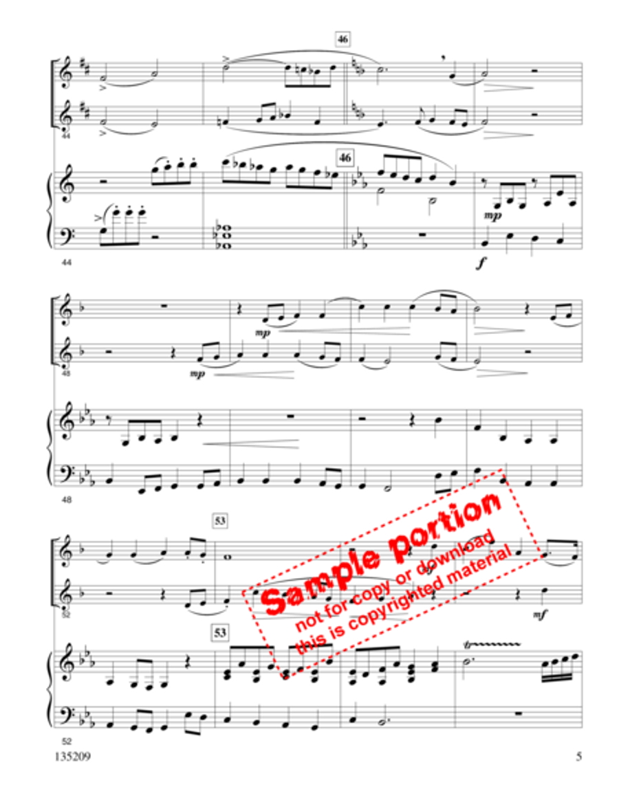 While Shepherds Watched Flocks By Night Brass Duet scores gallery preview page 5