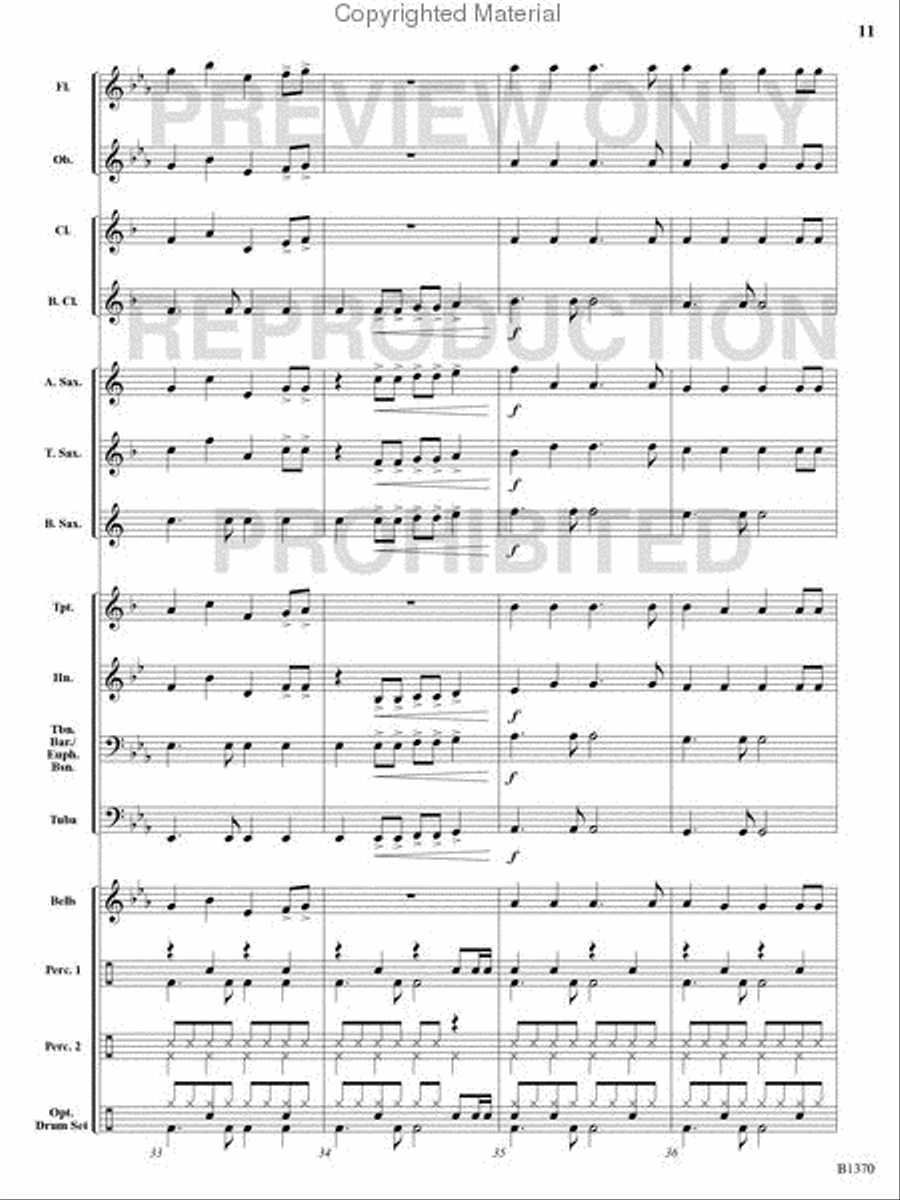 Jingle Bells Remixed Concert Band scores gallery preview page 10