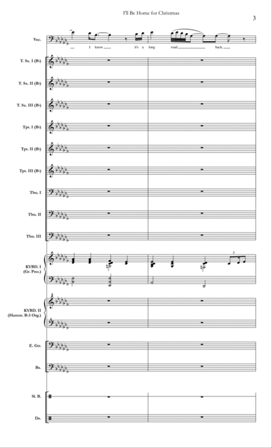 I'll Be Home For Christmas Small Ensemble scores gallery preview page 3