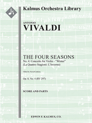 Book cover for The Four Seasons, No. 4: Concerto for Violin in F minor - Winter (Le Quattro Stagioni: L'Inverno, RV297/F.I: 25)