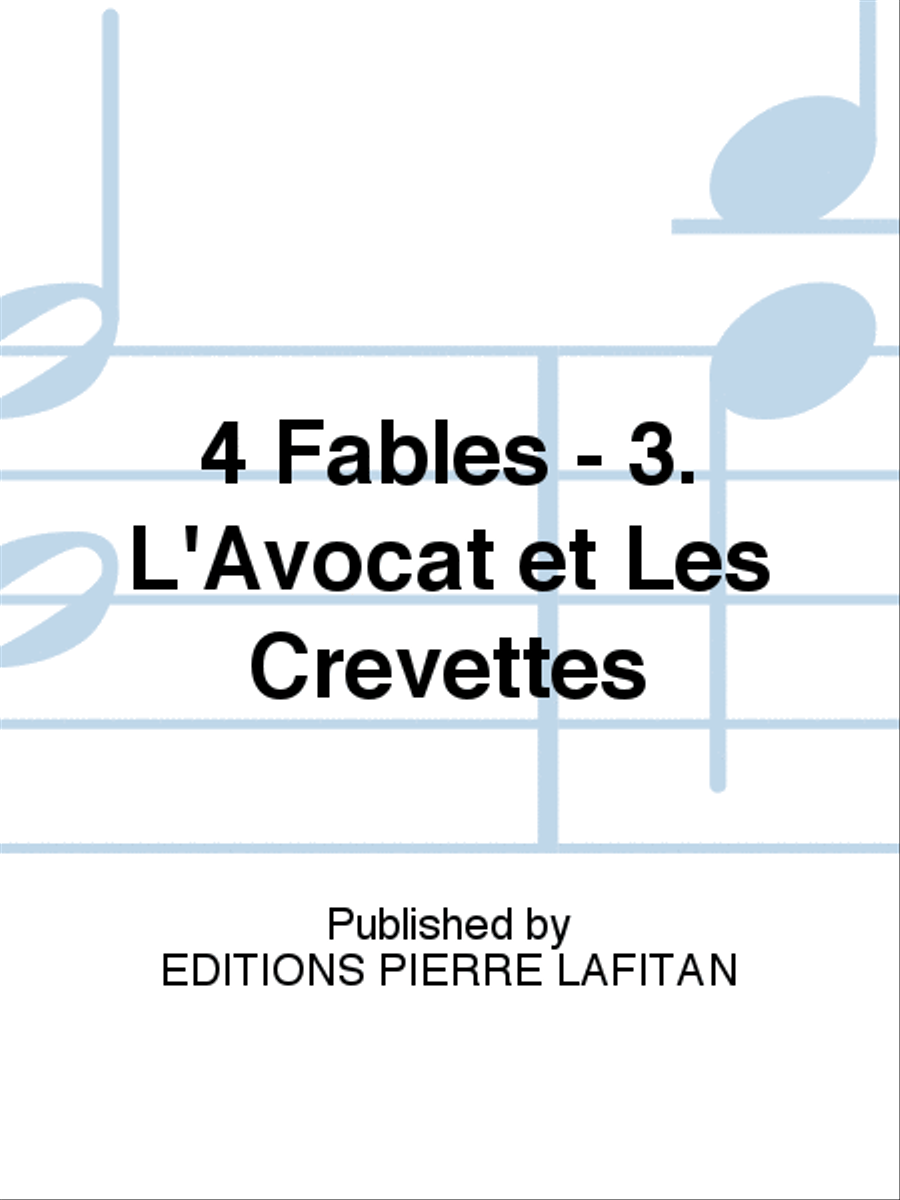 4 Fables - 3. L'Avocat et Les Crevettes Violin Solo scores gallery preview page 1