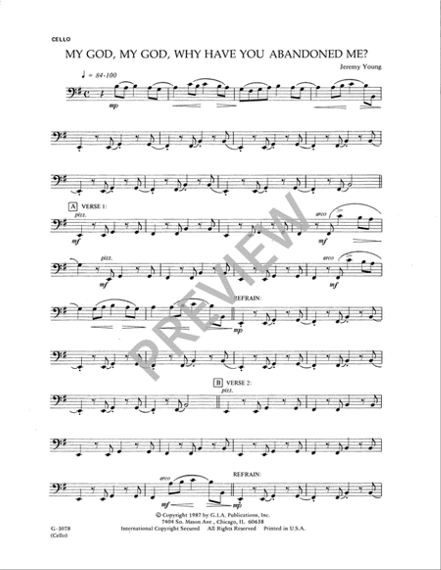 My God, My God, Why Have You Abandoned Me - Instrument edition Alto Recorder scores gallery preview page 3