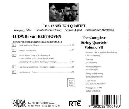 Volume 7: Beethoven Strakkvartetter