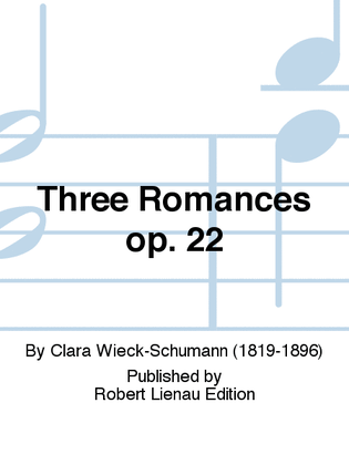 Book cover for Three Romances Op. 22