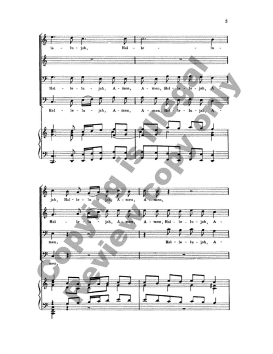 Judas Maccabaeus: Hallelujah, Amen TTBB scores gallery preview page 4