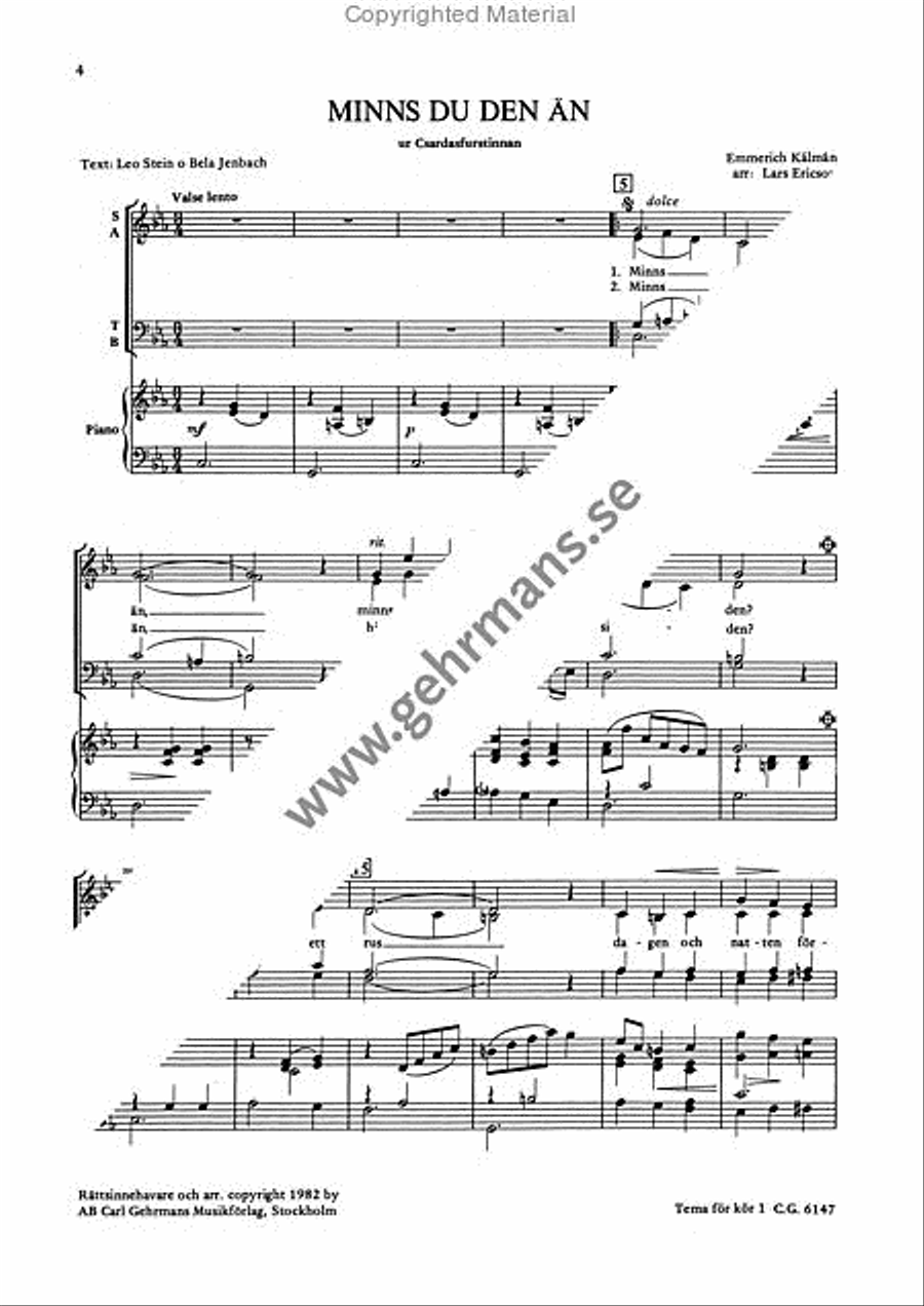 Tema for kor 1 4-Part scores gallery preview page 4