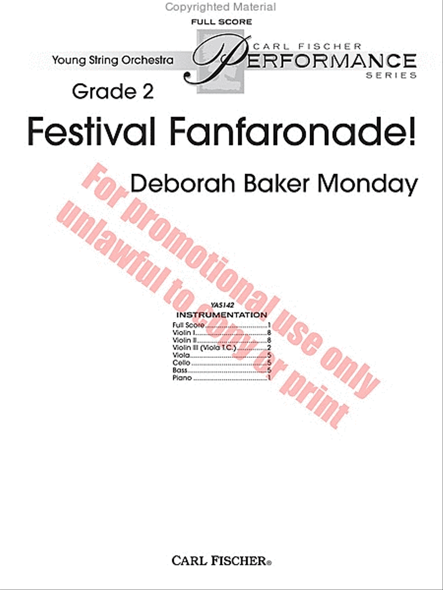 Festival Fanfaronade Festival Fanfaronade String Orchestra scores gallery preview page 2