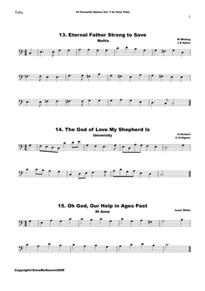 16 Favourite Hymns Vol.1 for solo Tuba image number null