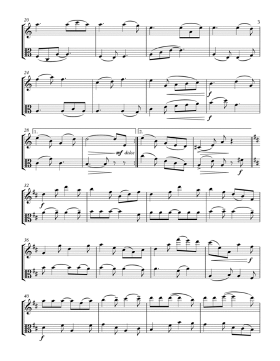 Hallelujah Hallelujah String Duet scores gallery preview page 3