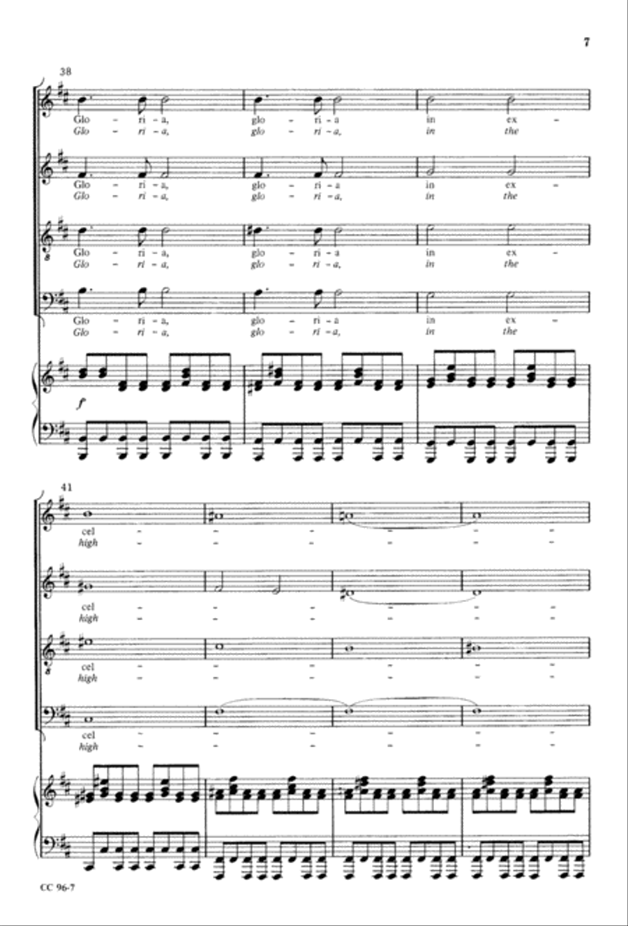 Gloria Gloria 4-Part scores gallery preview page 8
