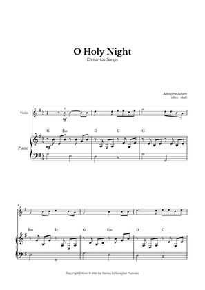 O Holy Night for Easy Violin and Piano