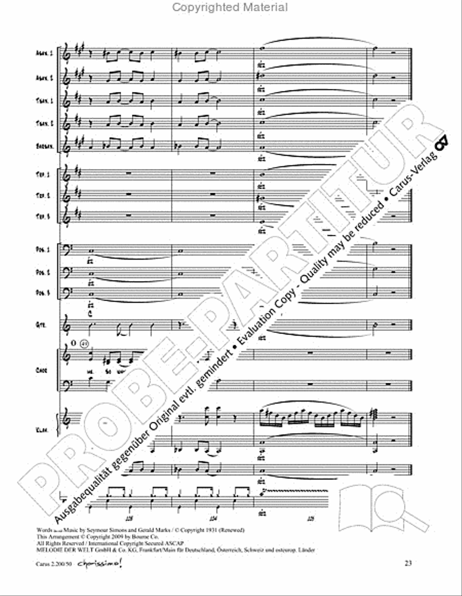 Chorissimo. Instrumentale Begleitarrangements für Small Bigband, Vol. 3 Chorissimo. Instrumentale Begleitarrangements für Small Bigband, Vol. 3 Big Band scores gallery preview page 21