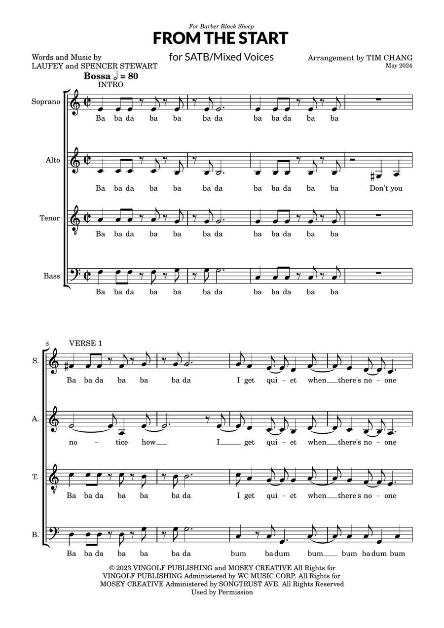 From The Start 4-Part scores gallery preview page 1