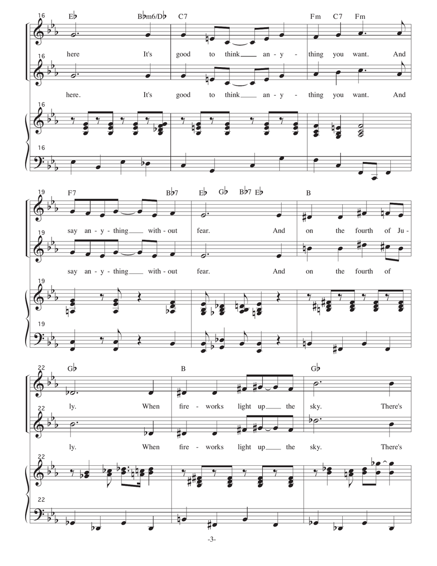 It's Great To Be An American 2-Part scores gallery preview page 3