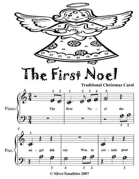 The First Noel Beginner Piano Sheet Music 2nd Edition