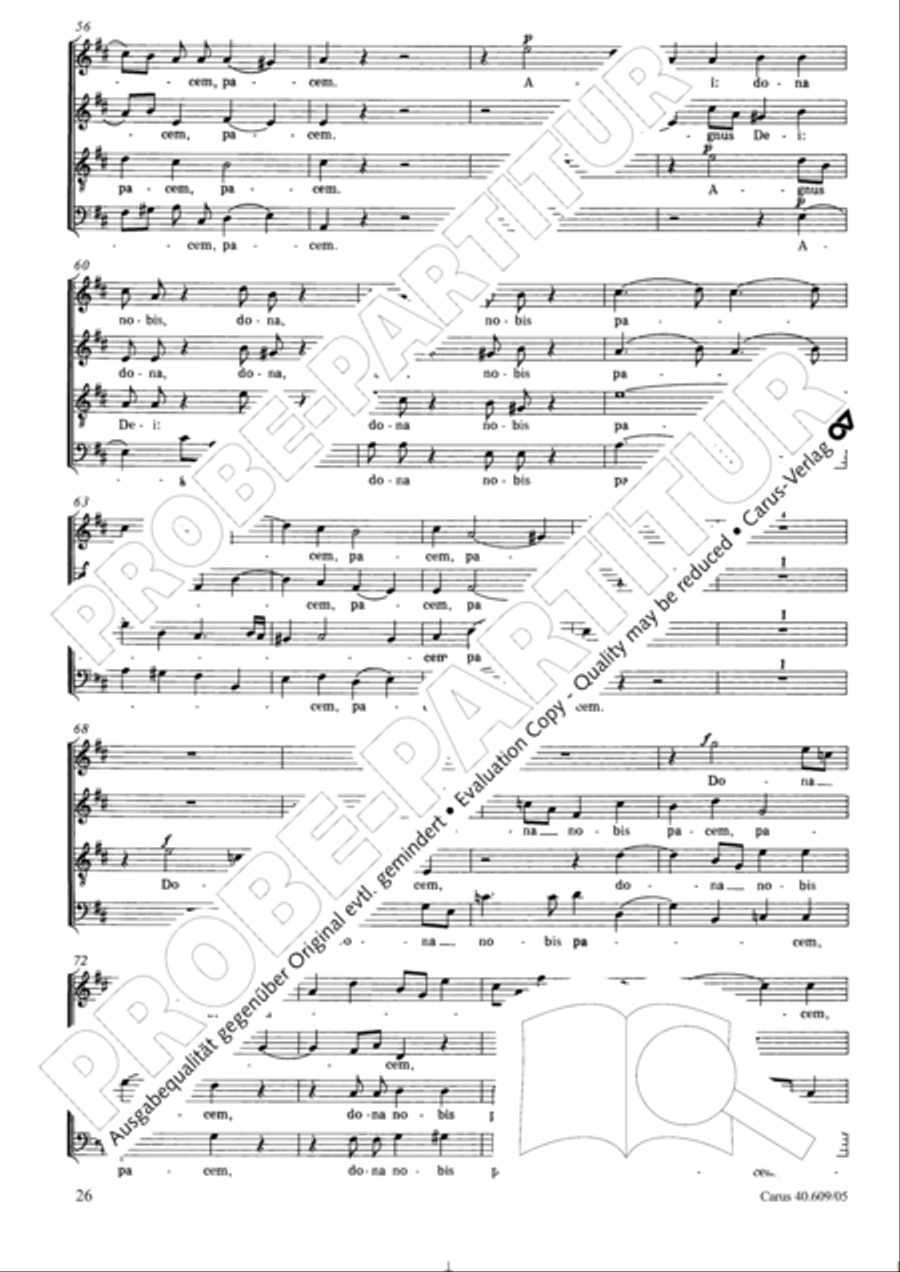Missa in Angustiis 4-Part scores gallery preview page 27