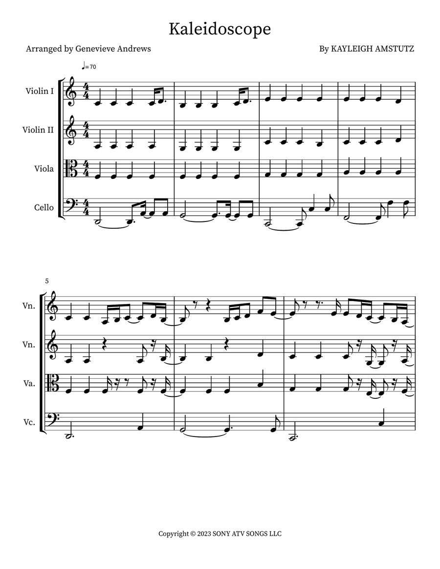Kaleidoscope Small Ensemble scores gallery preview page 1