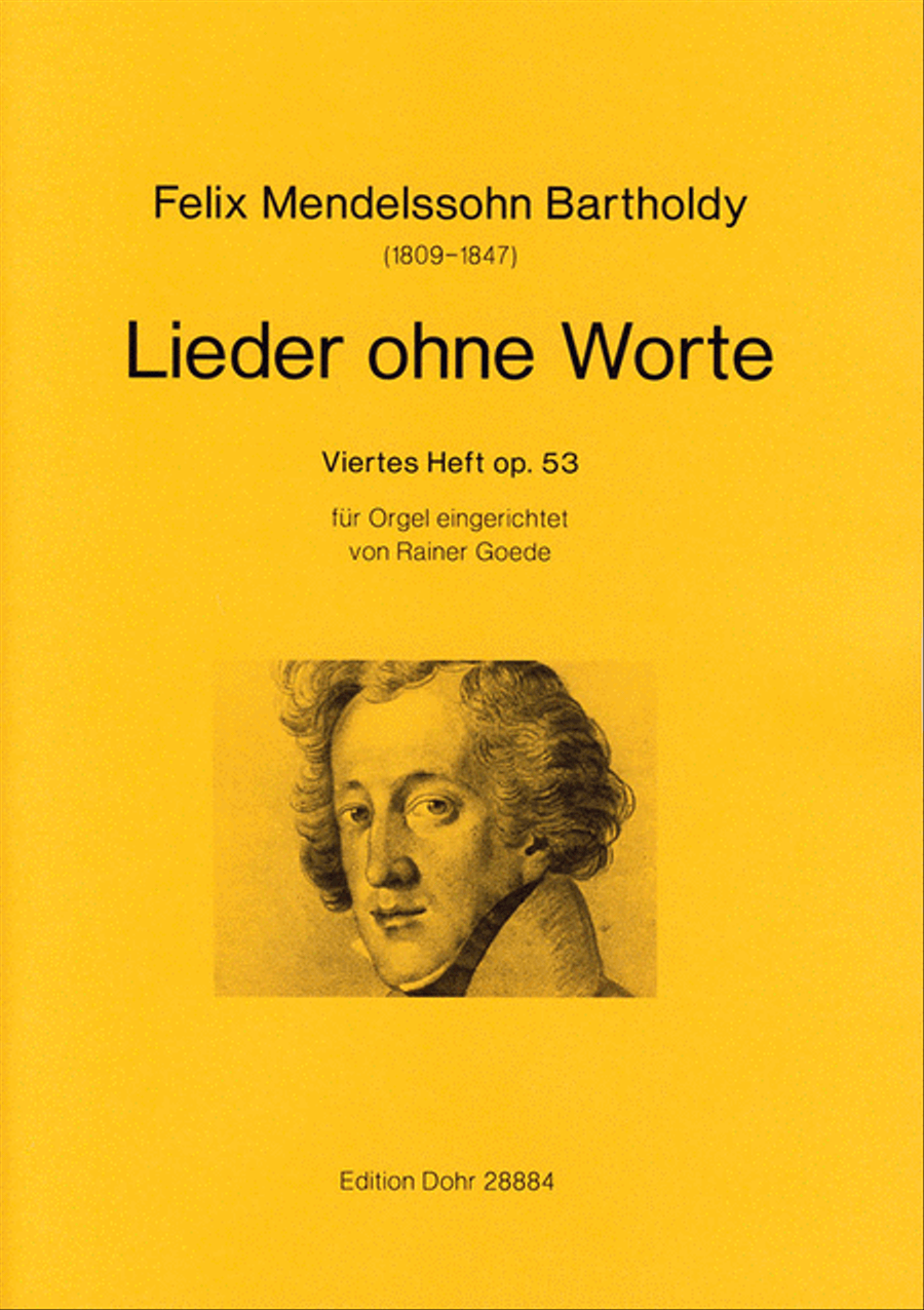 Lieder ohne Worte op. 53 -Viertes Heft- (für Orgel) Organ scores gallery preview page 1