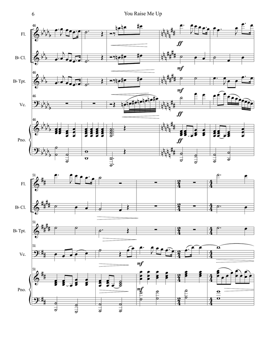 You Raise Me Up You Raise Me Up Small Ensemble scores gallery preview page 6