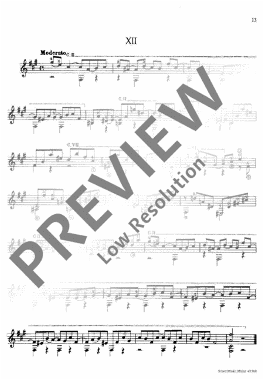 12 Préludes Classical Guitar scores gallery preview page 14