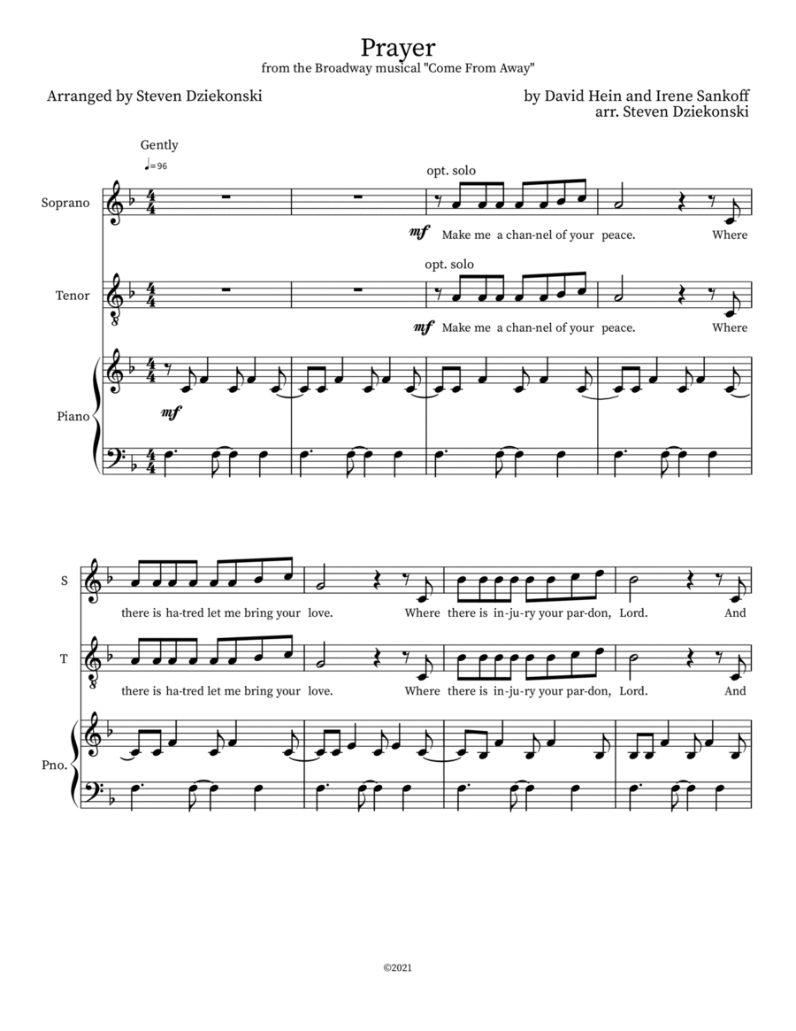 Prayer 4-Part scores gallery preview page 1