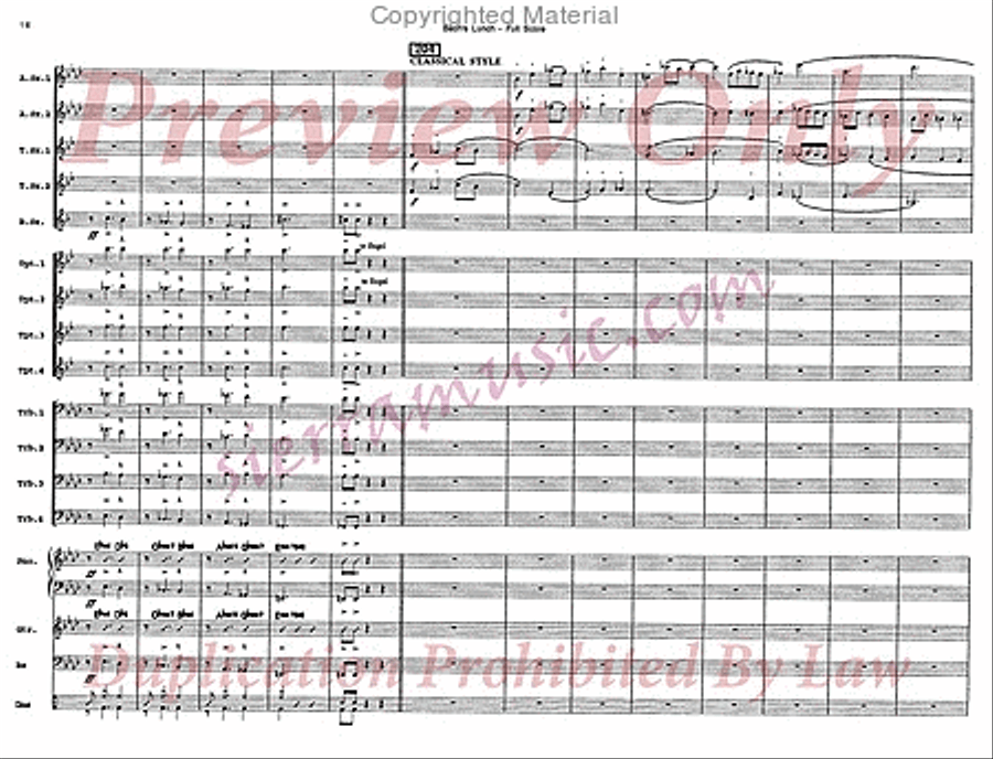 Bach's Lunch Big Band scores gallery preview page 17