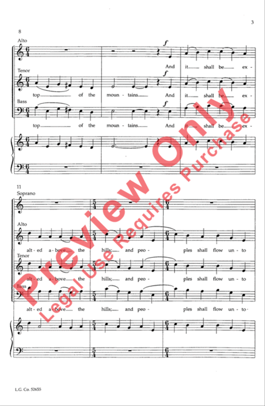 A Prophecy of Peace A Prophecy of Peace 4-Part scores gallery preview page 3